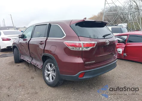 2015 Toyota Highlander Le Plus V6 из США, поврежденный, VIN 5TDBKRFH5FS172910